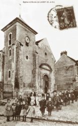 Ancienne carte postale - Église et école de Lassy (95) Ancienne carte postale - Église et école de Lassy (95)